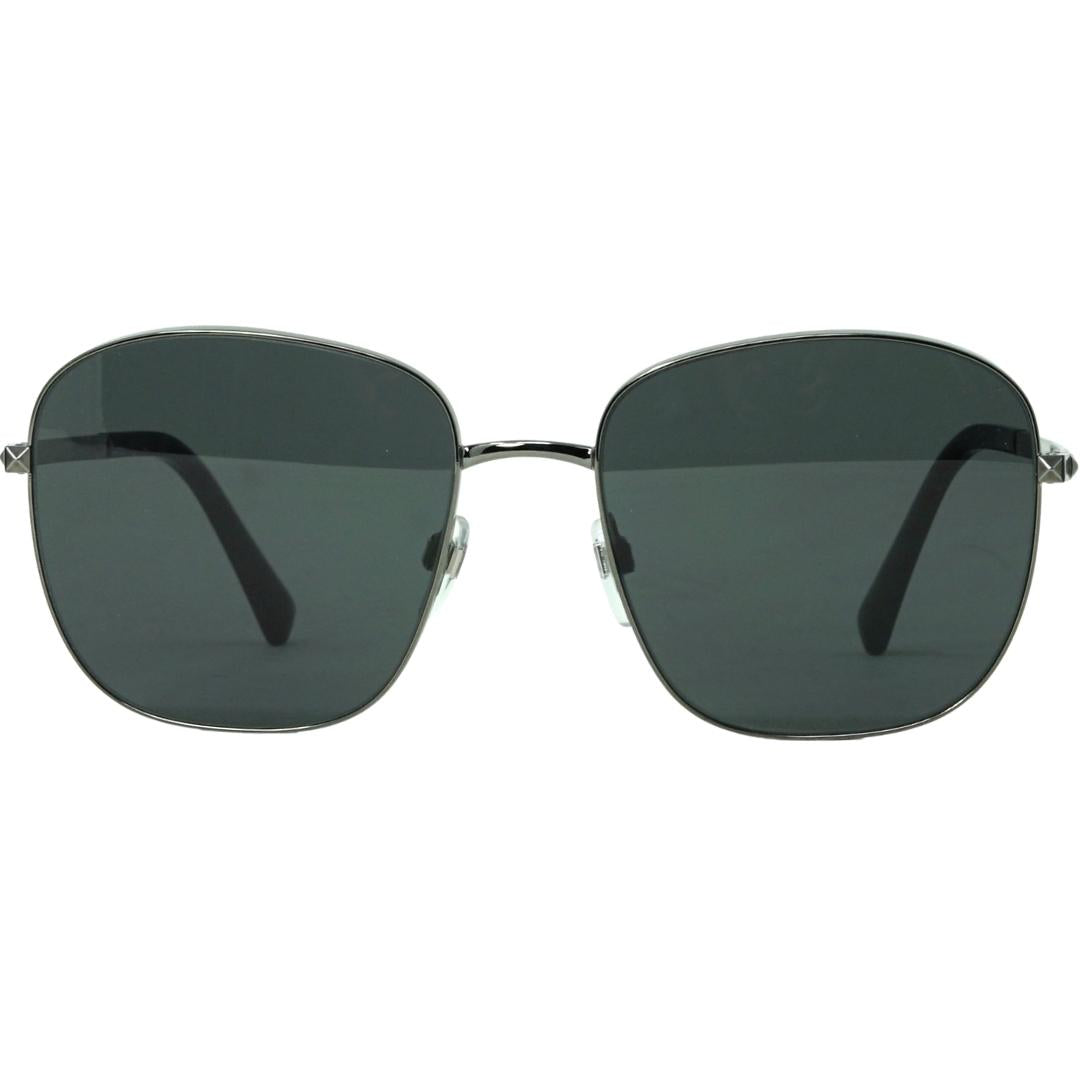 Valentino Garavani Va2046 303987 Brand Stud Silver Sunglasses