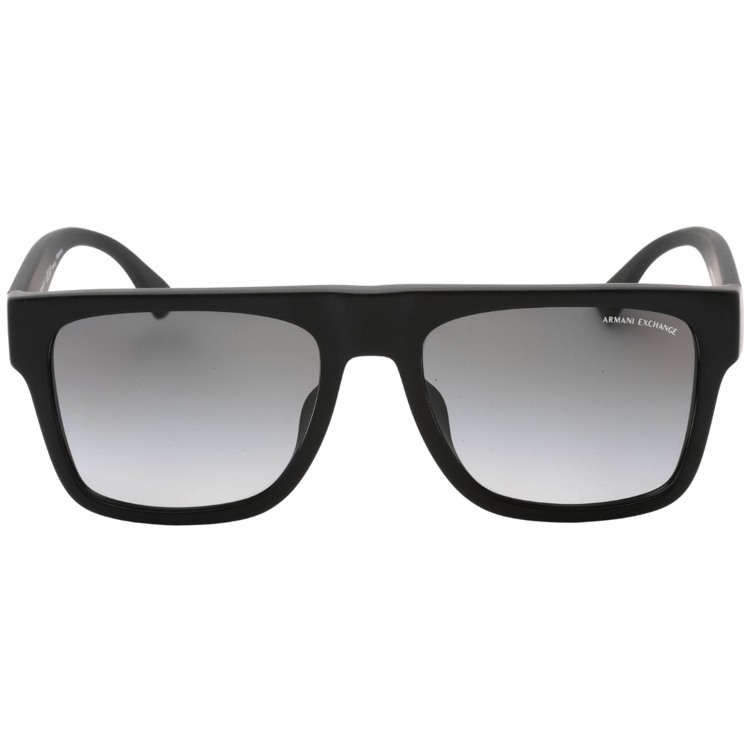 Armani Exchange Grey Gradient Lens Matte Black Sunglasses