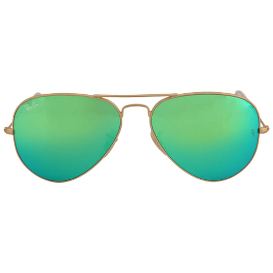 Ray-Ban Aviator Green Flash Lens Gold Sunglasses