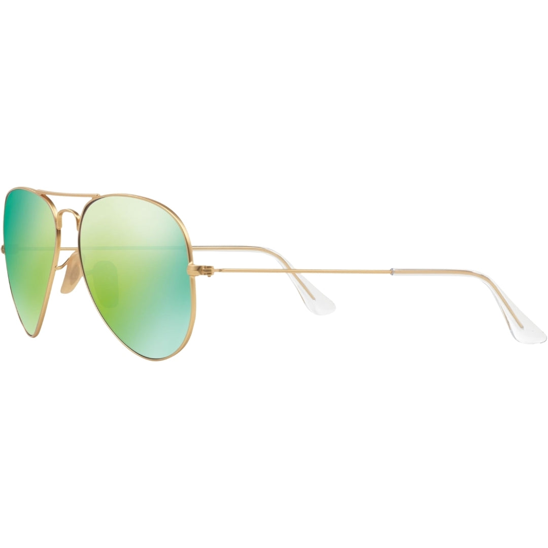 Ray-Ban Aviator Green Flash Lens Gold Sunglasses