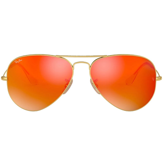 Ray-Ban Aviator Orange Flash Lens Gold Sunglasses