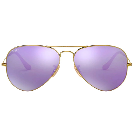 Ray-Ban Aviator Cyclamen Flash Lens Gold Sunglasses