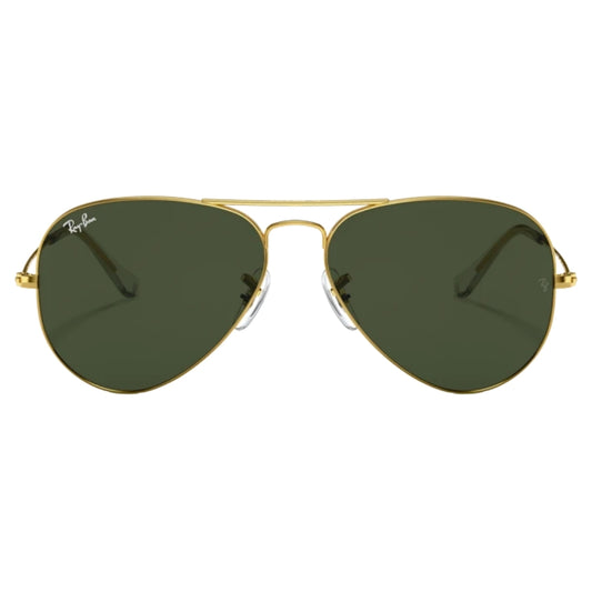 Ray-Ban Aviator Green Lens Gold Sunglasses