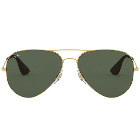 Ray-Ban Pilot Dark Green Lens Gold Sunglasses