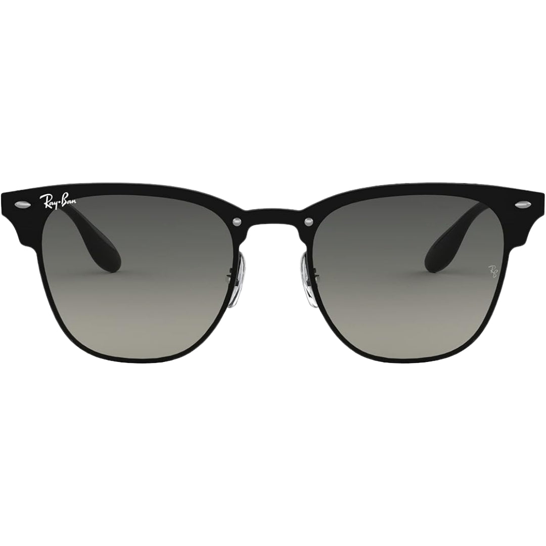 Ray-Ban Blaze Clubmaster Grey Gradient Lens Black Sunglasses