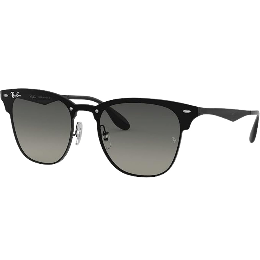Ray-Ban Blaze Clubmaster Grey Gradient Lens Black Sunglasses