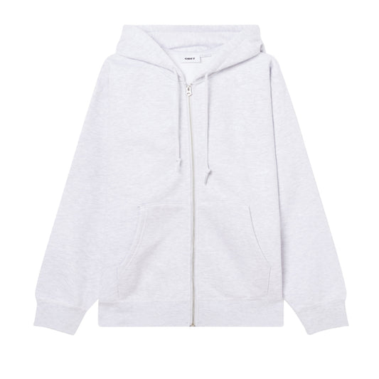 Obey Established Works Bold Zip Ash GREY Hoodie