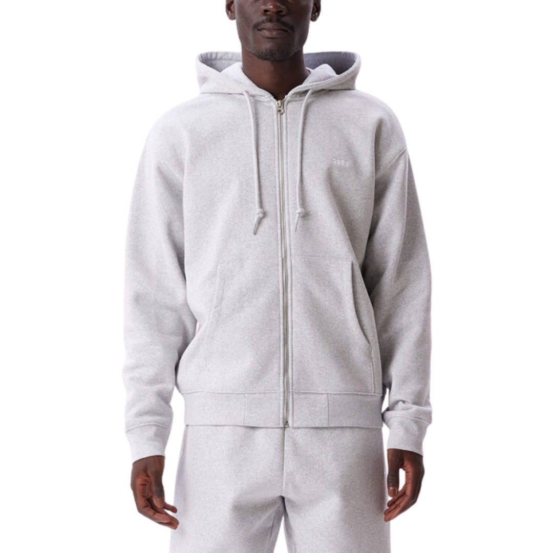 Obey Established Works Bold Zip Ash GREY Hoodie
