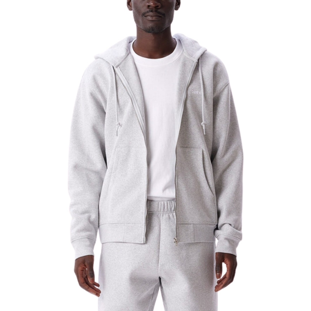 Obey Established Works Bold Zip Ash GREY Hoodie