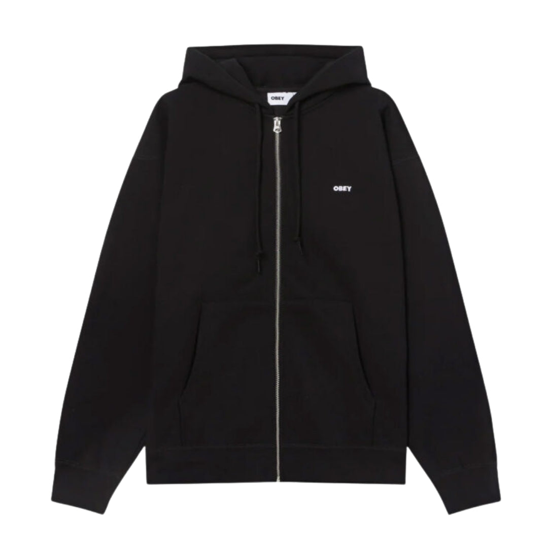 Obey Established Works Bold Zip Black Hoodie