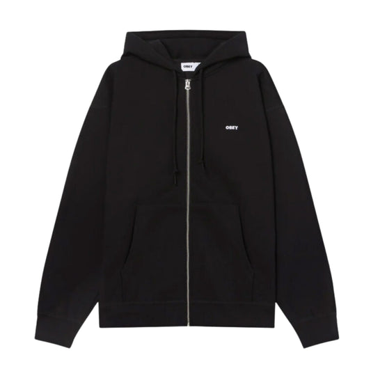 Obey Established Works Bold Zip Black Hoodie