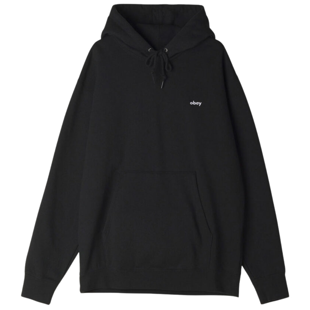 Obey Tab Logo Black Hoodie