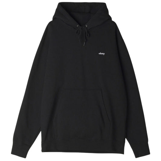 Obey Tab Logo Black Hoodie