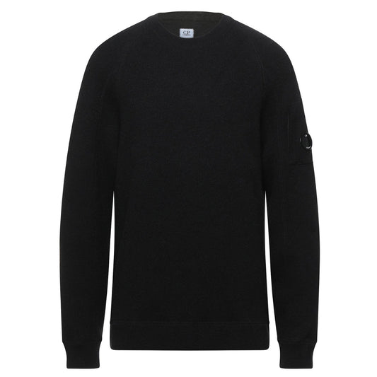 C.P. Company Lens Wool Knit Black Jumper - Nova Clothing