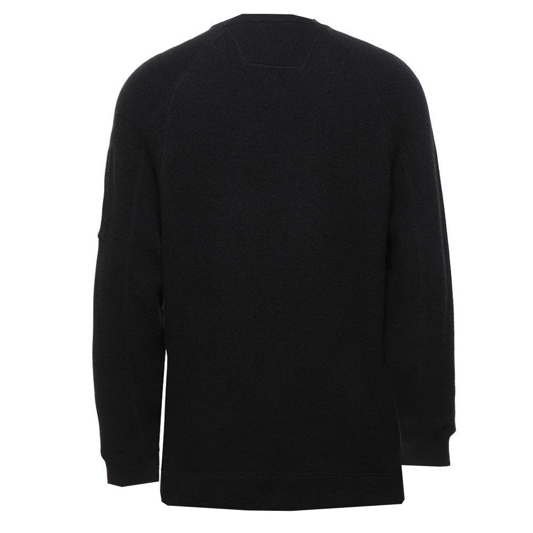 C.P. Company Lens Wool Knit Black Jumper - Nova Clothing