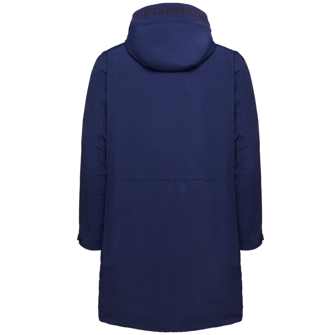 C.P. Company Micro M Recycled Long Down Jacket Total Eclipse Coat