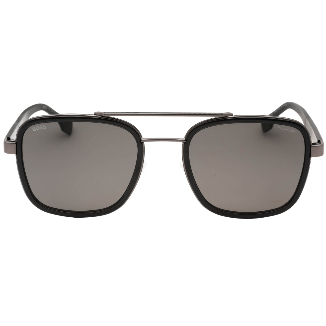 Hugo Boss Grey Polarized Lens Dark Ruthenium Grey Sunglasses One Size