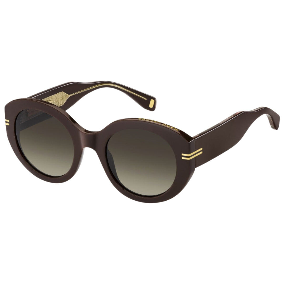Marc Jacobs Brown Rounded Framed Brown Gradient Lensed Sunglasses
