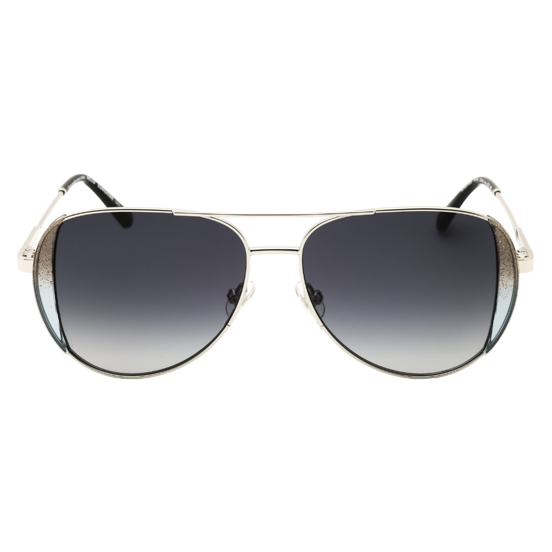 Kate Spade KS NAVY/G/S 0KTV 9O BLACK GLITTER PALLADIUM / DARK GREY SF Sunglasses Women One Size