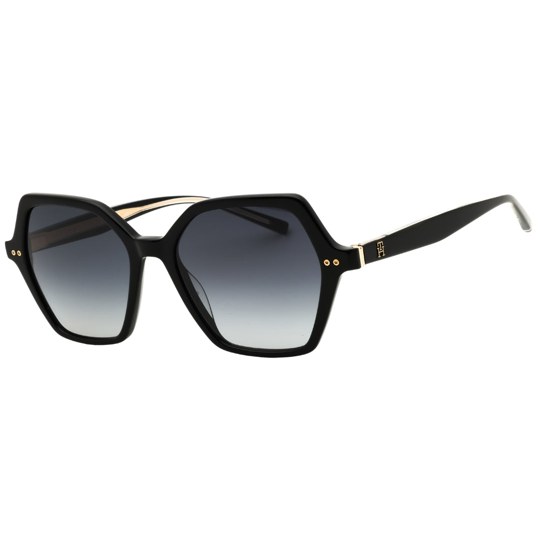 Tommy Hilfiger TH 2213/S 0807 9O Shiny Black / Grey Gradient Sunglasses Women One Size
