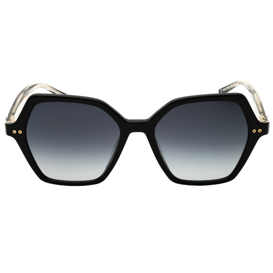 Tommy Hilfiger TH 2213/S 0807 9O Shiny Black / Grey Gradient Sunglasses Women One Size
