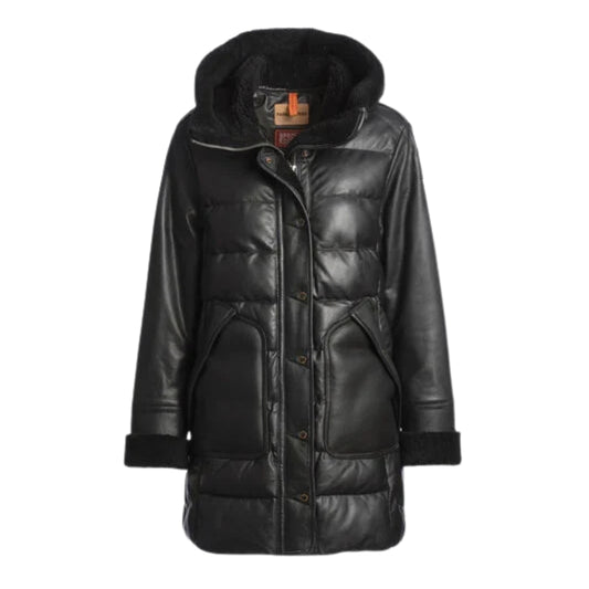 Parajumpers Demi Special Black Leather Jacket