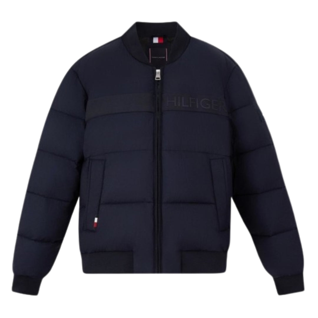Tommy Hilfiger Navy Blue High Loft Bomber Jacket