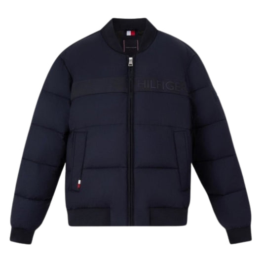 Tommy Hilfiger Navy Blue High Loft Bomber Jacket