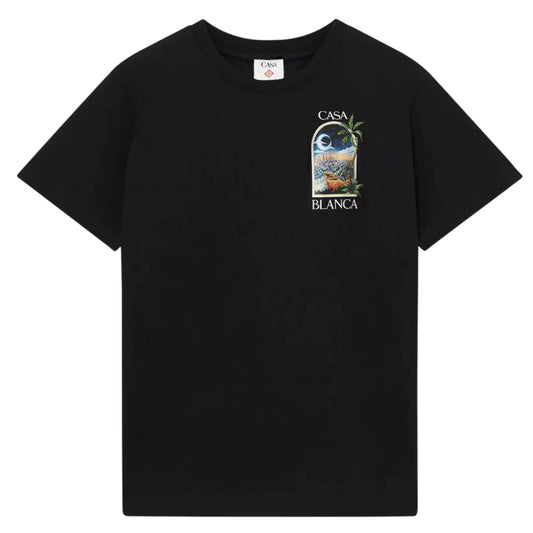 Casablanca La Night Printed T-Shirt Black T-Shirt