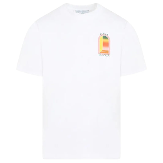 Casablanca Gradient Arch Design White T-Shirt