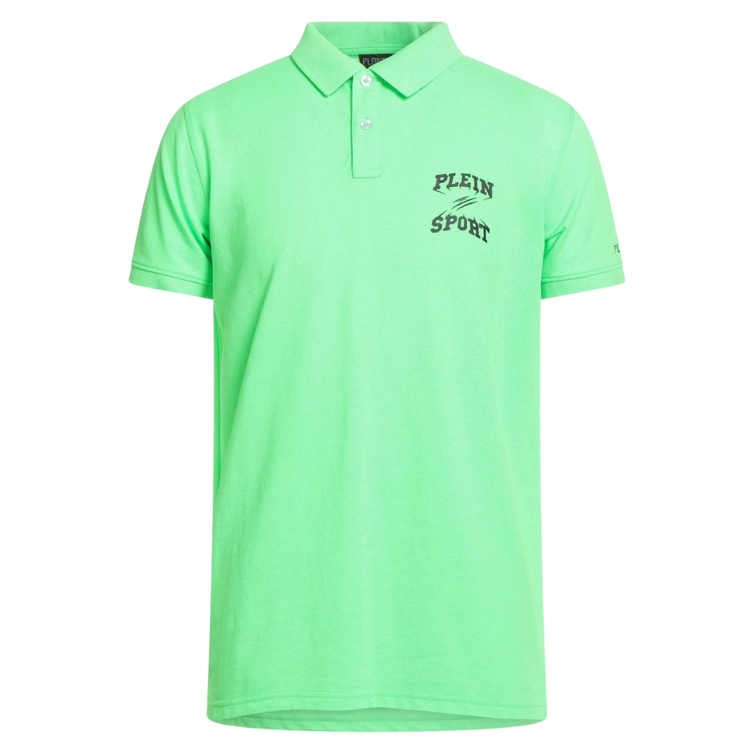 Plein Sport Scratch Logo Green Polo Shirt