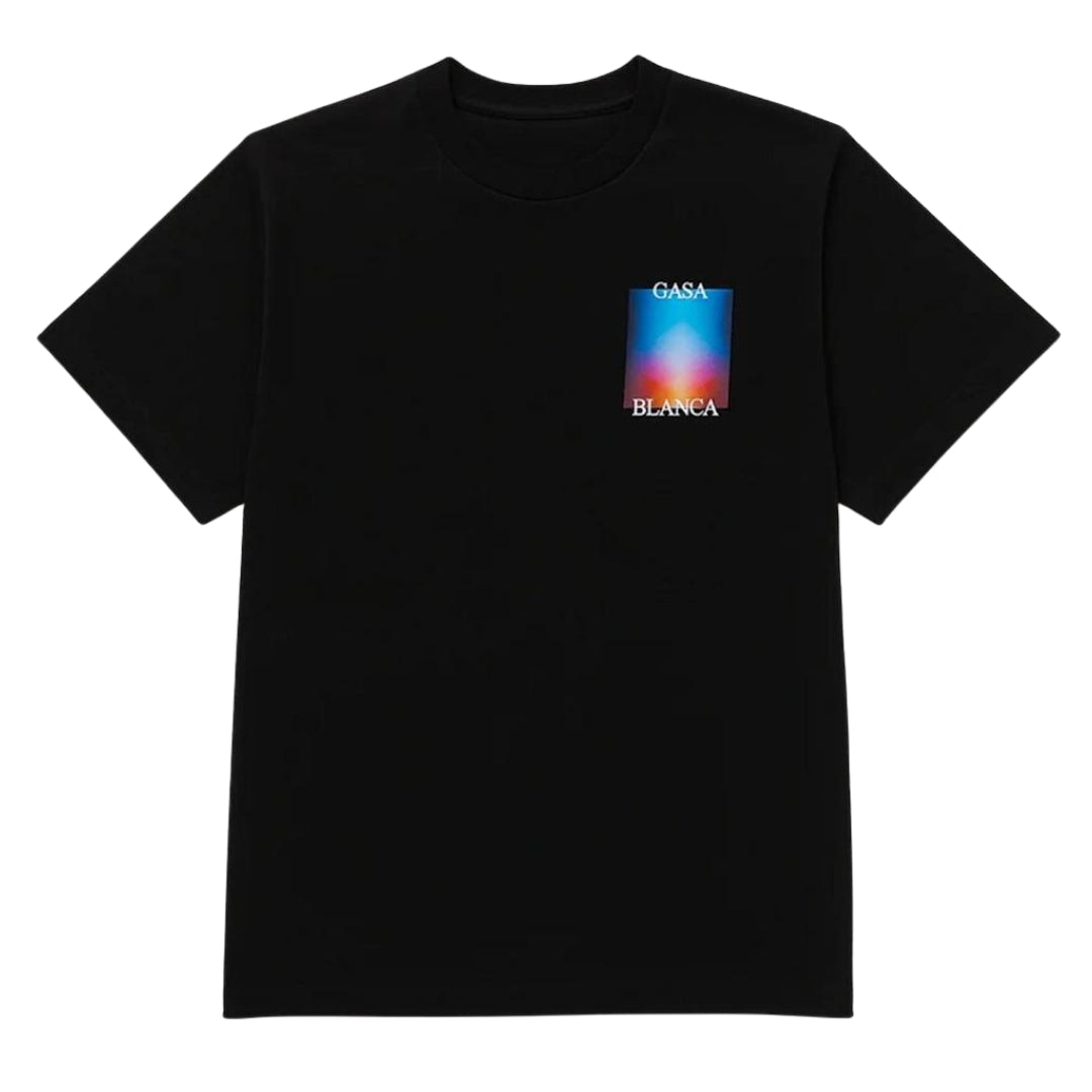 Casablanca Gradient Stacked Logo Black T-Shirt