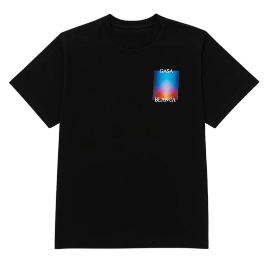 Casablanca Gradient Stacked Logo Black T-Shirt