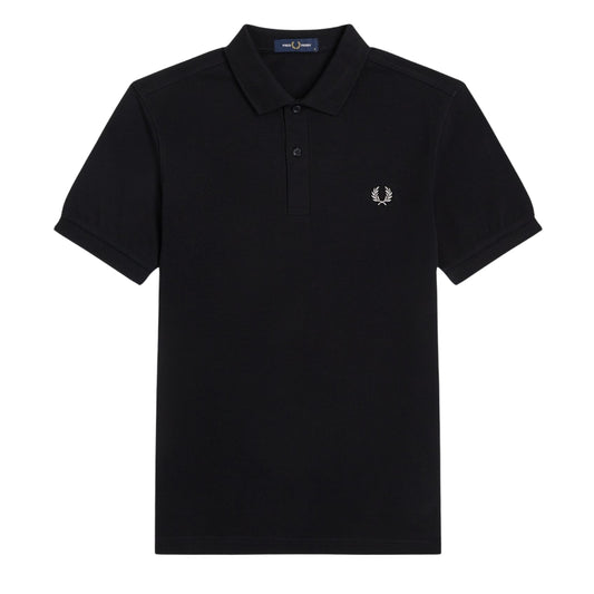 Fred Perry Black Plain Polo Shirt