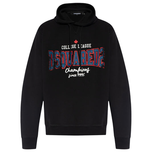 Dsquared2 College League Logo Cool Fit Black Hoodie