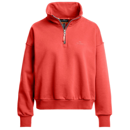 Parajumpers Zendaya Cherry Red Half Zip Sweatshirt