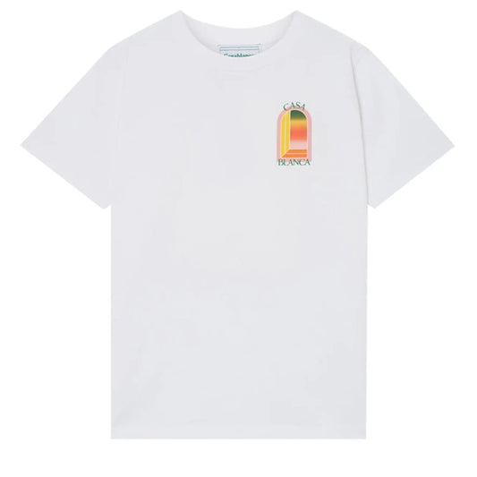 Casablanca Gradient Arch Logo White T-Shirt