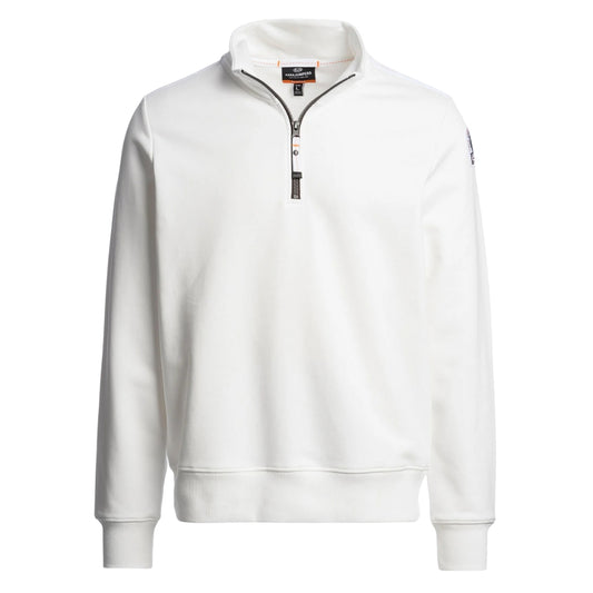 Parajumpers Broad Peak White Half Zip Sweatshirt