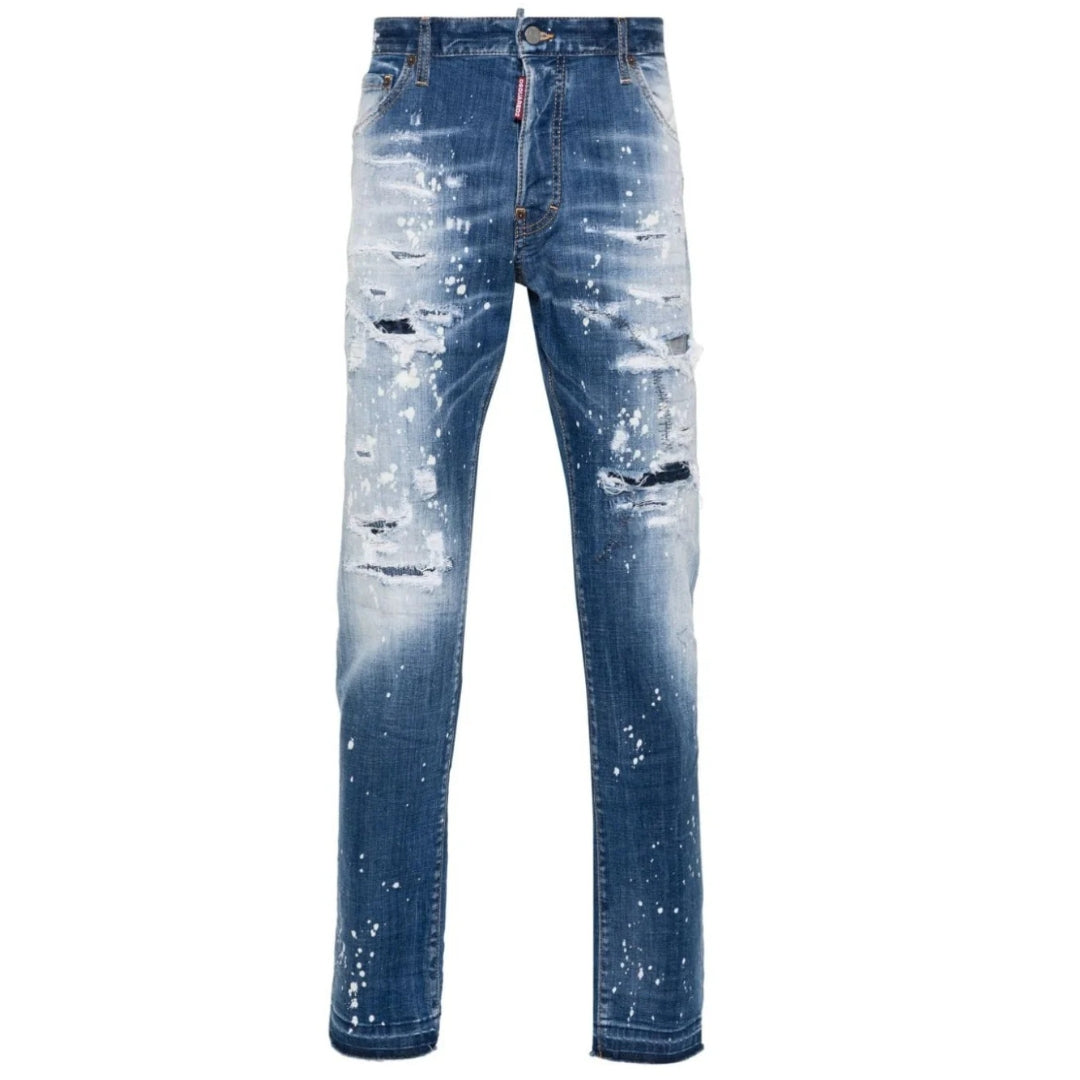 Dsquared2 Cool Guy Jean Reinforced Ripped Blue Jeans