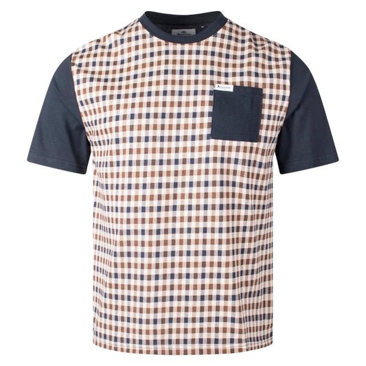 Aquascutum Active Iconic Front Pocket Navy Blue T-Shirt