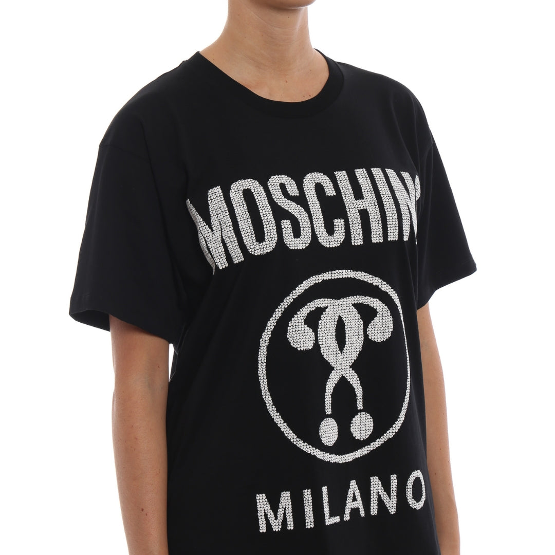 MOSCHINO 202EA07105540 1555 BLACK T-SHIRT FEMALE XXS