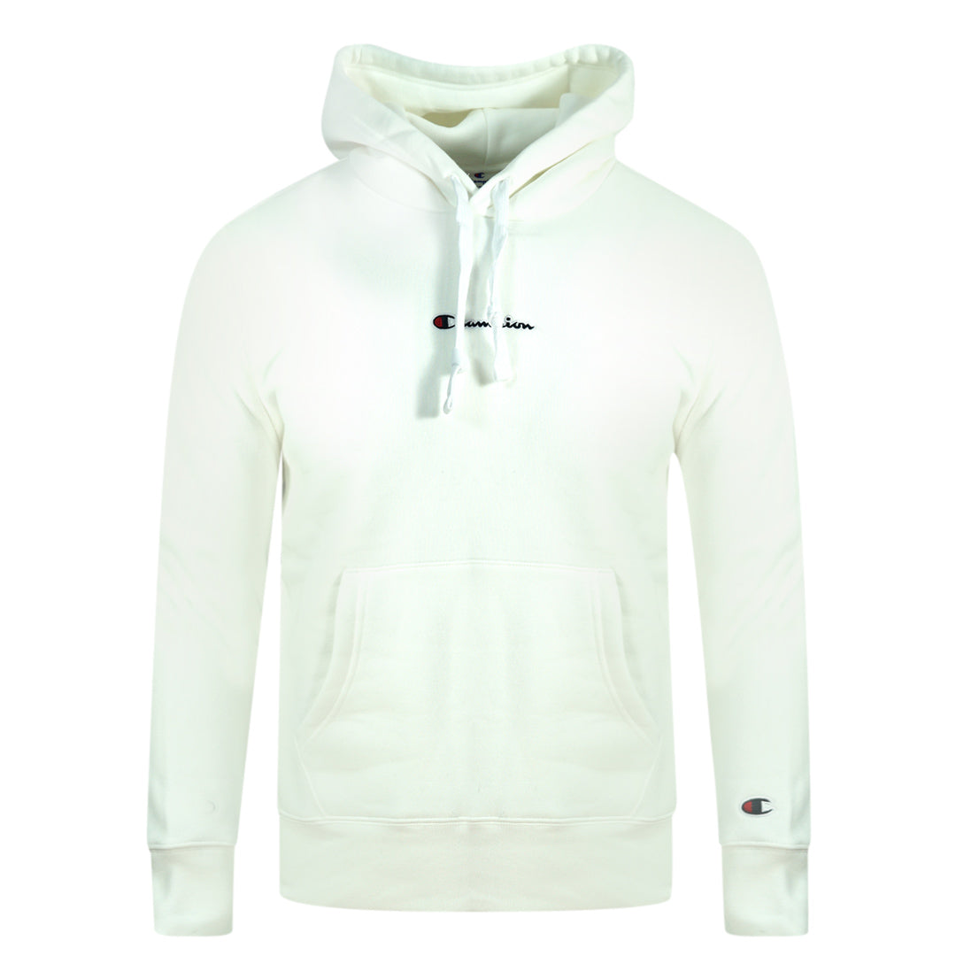 Champion Digital Print Logo White Hoodie