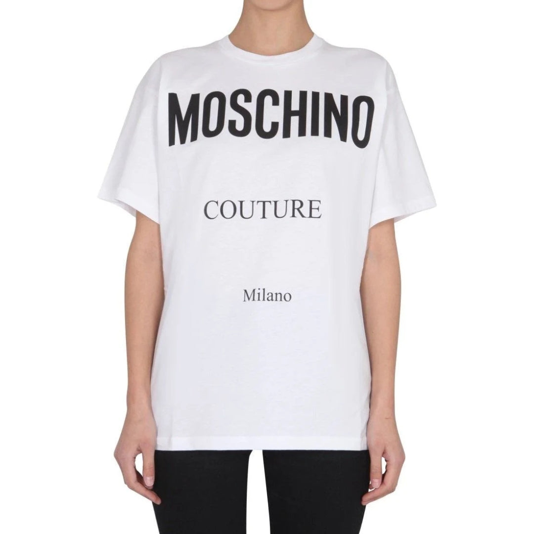 MOSCHINO 221EA07170541 1001 WHITE T-SHIRT FEMALE S