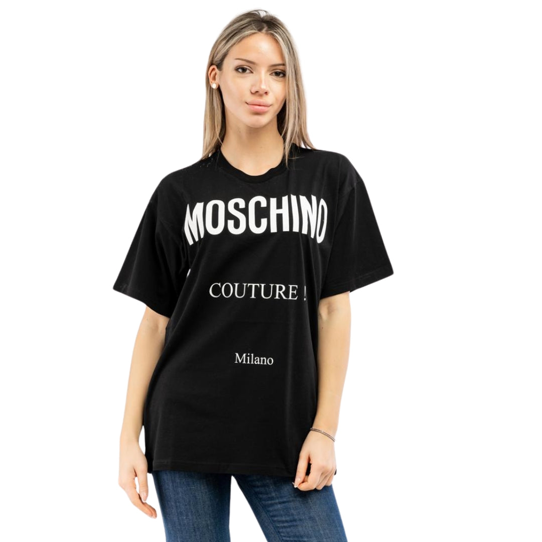 MOSCHINO 221EA07170541 1555 BLACK T-SHIRT FEMALE S