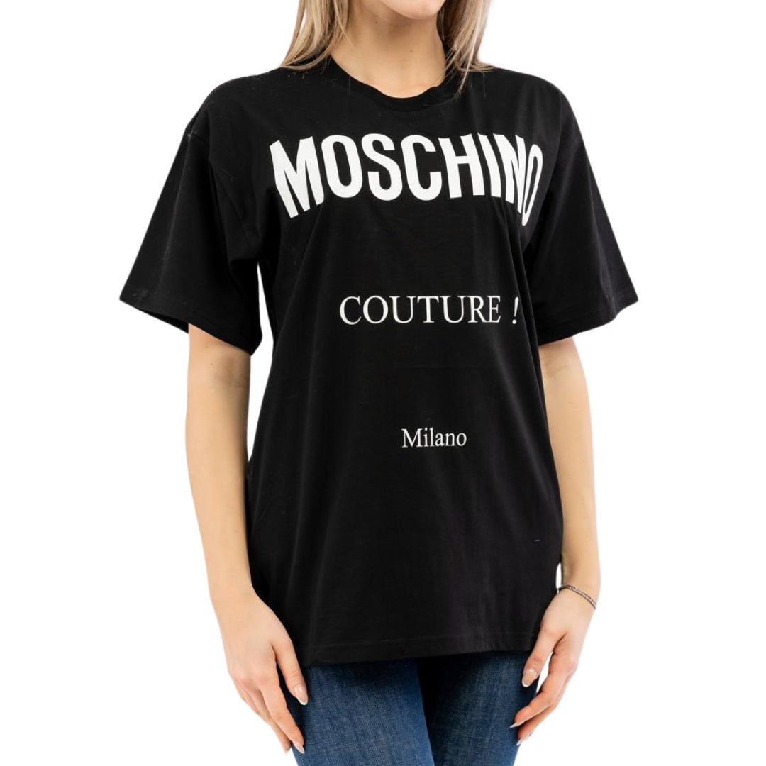 MOSCHINO 221EA07170541 1555 BLACK T-SHIRT FEMALE S