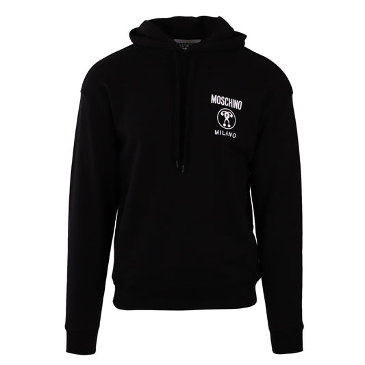 Moschino Double Question Mark Logo Black Hoodie