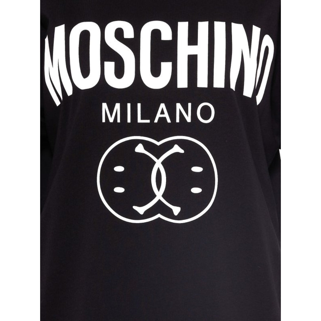 Moschino Double Smiley Black Oversize T-Shirt