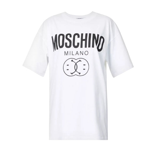 Moschino Double Smiley White T-Shirt