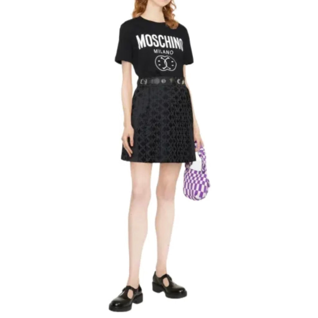 Moschino Double Smiley Black T-Shirt