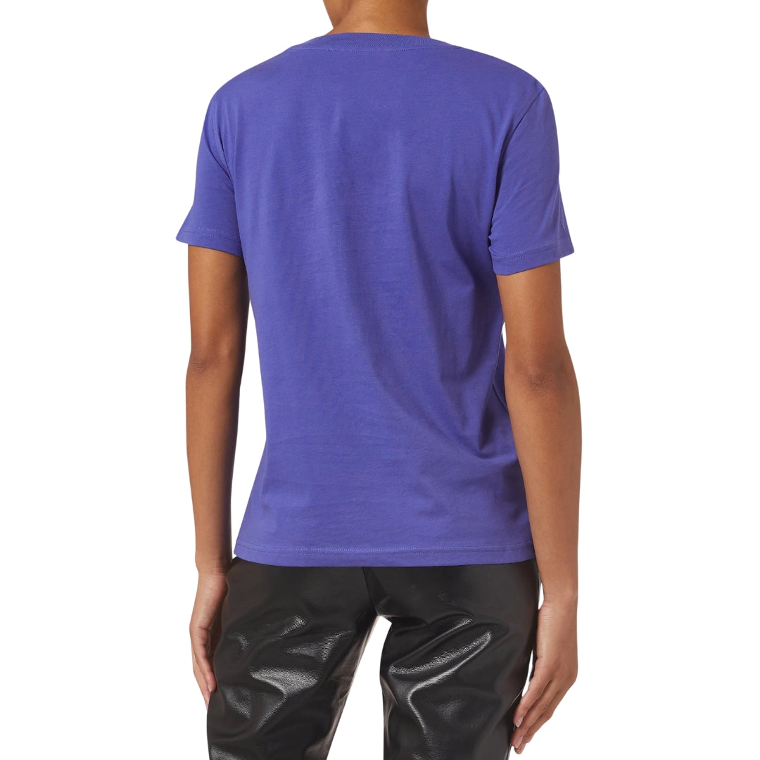 Moschino Double Question Mark Purple T-Shirt